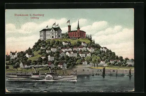AK Blankenese bei Hamburg, Blick auf den Süllberg