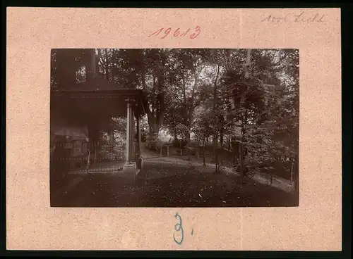Fotografie Brück & Sohn Meissen, Ansicht Berggiesshübel, Partie am Kurhauspark mit Pavillon