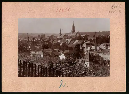 Fotografie Brück & Sohn Meissen, Ansicht Rosswein, Blick über die Dächer der Stadt zur Kirche