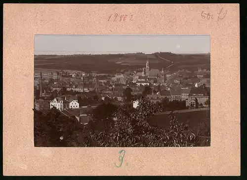 Fotografie Brück & Sohn Meissen, Ansicht Rosswein, Blick auf die Stadt mit den Fabriken