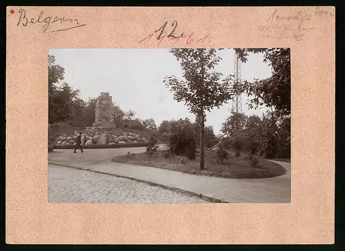 Fotografie Brück & Sohn Meissen, Ansicht Belgern / Elbe, Partie am Bismarckdenkmal