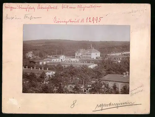 Fotografie Brück & Sohn Meissen, Ansicht Königsbrück, Blick vom Offizierskasino auf den Truppenübungsplatz