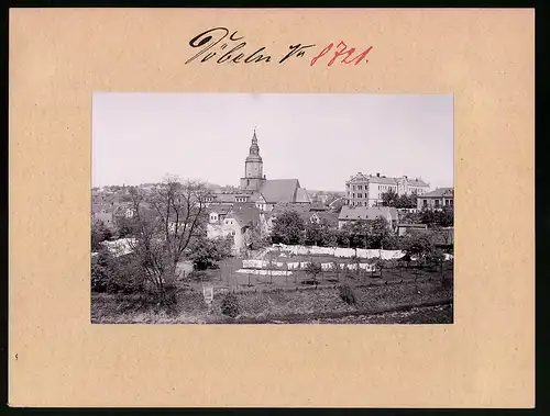 Fotografie Brück & Sohn Meissen, Ansicht Döbeln, Blick in den Ort mit Kirche