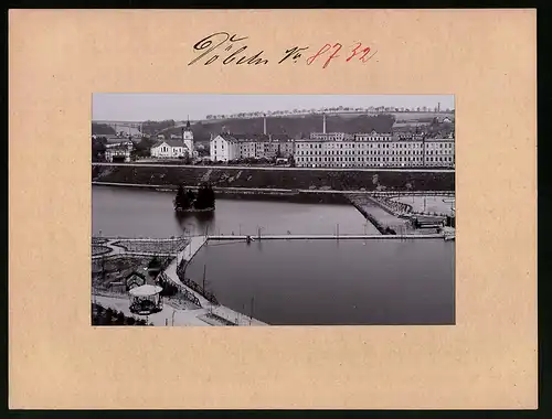 Fotografie Brück & Sohn Meissen, Ansicht Döbeln, Blick auf die Jacobistrasse und Kaserne des 11. Infanterie-Regiment