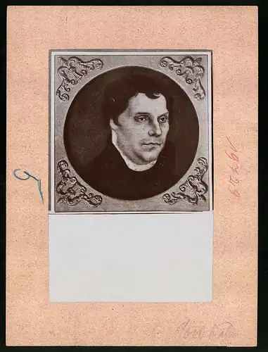 Fotografie Brück & Sohn Meissen, Ansicht Wittenberg / Elbe, Martin Luther von Lucas Cranach