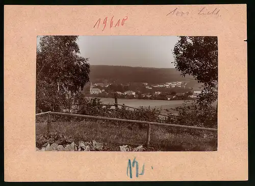 Fotografie Brück & Sohn Meissen, Ansicht Berggiesshübel, Blick auf die Stadt vom Berg aus gesehen