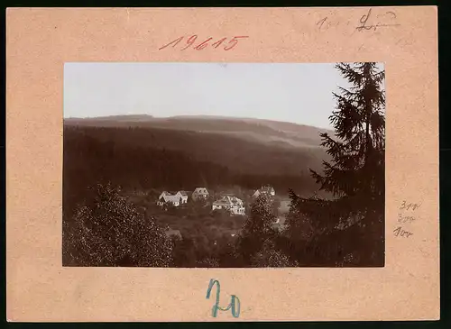 Fotografie Brück & Sohn Meissen, Ansicht Berggiesshübel-Zwiesel, Blick auf Zwiesel von der Bastei aus gesehen