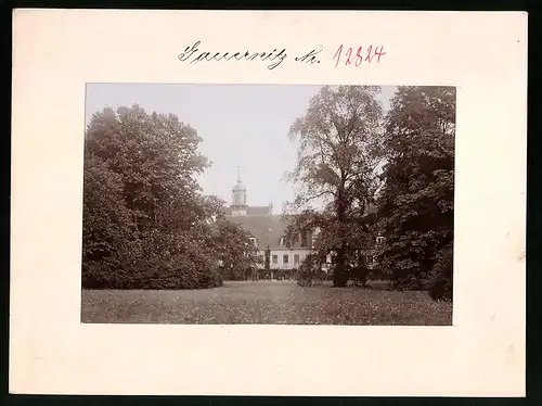 Fotografie Brück & Sohn Meissen, Ansicht Gauernitz, Blick auf das Schloss Gauernitz