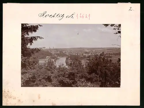 Fotografie Brück & Sohn Meissen, Ansicht Rochlitz i. Sa., Blick auf die Stadt von der Bastei aus gesehen