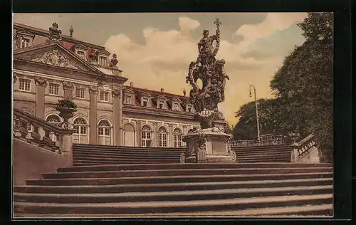 AK Fulda, Treppe zum Stadtsaal