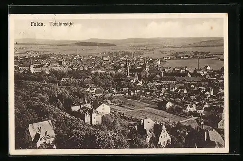 AK Fulda, Totalansicht aus der Vogelschau