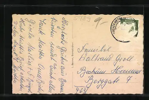 AK Bromskirchen i. Hochsauerland, Totalansicht mit Kirche