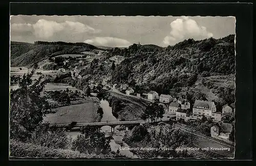 AK Arnsberg i. Westf., Jägerbrücke und Kreuzberg