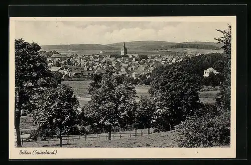 AK Brilon /Sauerland, Ort umgeben von sanften Hügeln