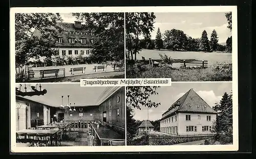 AK Meschede /Sauerland, Speisesaal der Jugendherberge Haus Dortmund