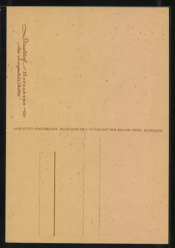 Künstler-AK Düsseldorf, Fontäne im Hofgarten