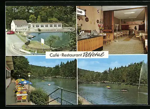AK Radevormwald, Café Ülfetal, Innen- und Aussenansicht