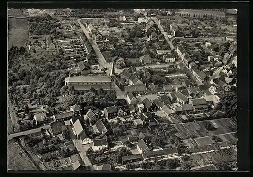 AK Lank a. Rh., Ortsansicht aus der Vogelschau