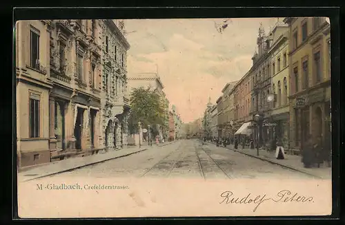 AK M-Gladbach, Partie an der Crefelderstrasse