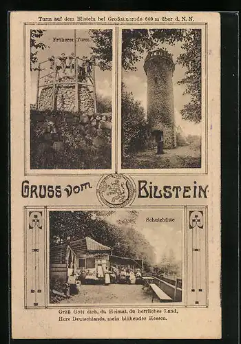 AK Grossalmerode, Turm auf dem Bilstein mit Schutzhütte