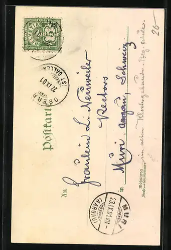 Lithographie Lindau, Diebsthurm und Peterskirche