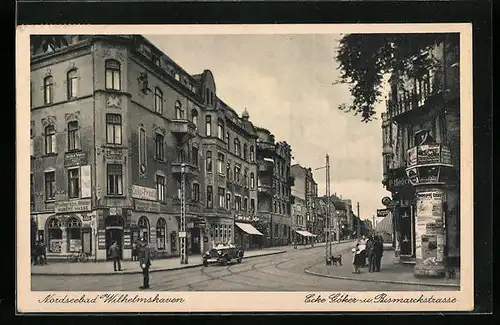 AK Wilhelmshaven, Ecke Göker- und Bismarckstrasse