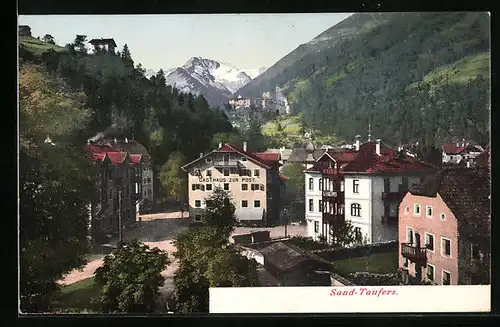 AK Sand-Taufers, Ortspartie mit Gasthaus zur Post