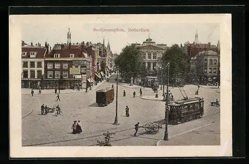 AK Rotterdam, Booijmansplein, Strassenbahn