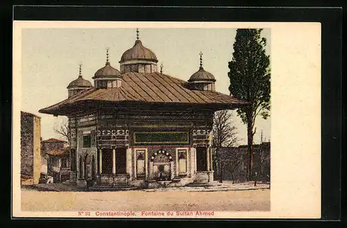 AK Constantinople, Fontaine du Sultan Ahmed