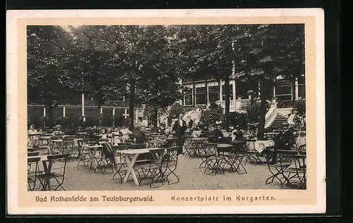 AK Bad Rothenfelde am Teutoburgerwald, Konzertplatz im Kurgarten