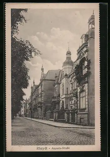 AK Rheydt, Augusta-Strasse mit Baum