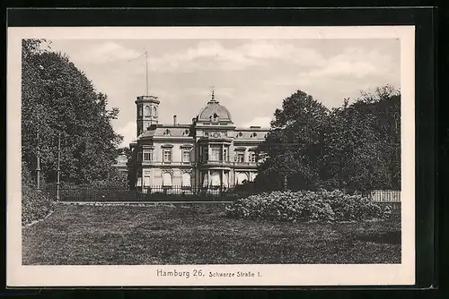 AK Hamburg-Hamm, Villa von Ohlendorff in der schwarzen Strasse 1