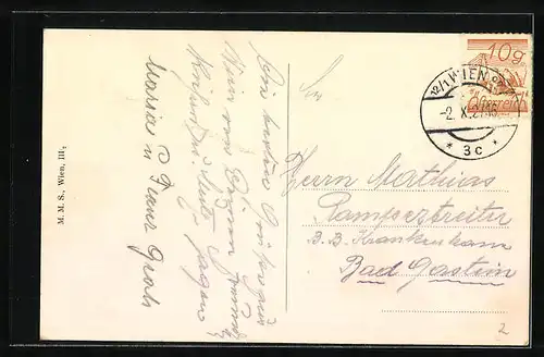 AK Wien, Aspernplatz mit Urania und Strassenbahn