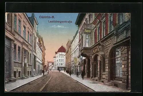 AK Cüstrin-N., Partie in der Landsbergerstrasse