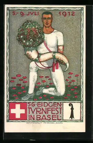 Künstler-AK Basel, 56. Eidgen Turnfest 1912