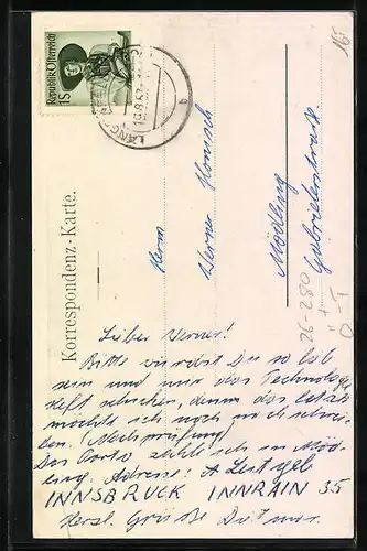 Künstler-AK F.A.C.M. Reisch: Längenfeld, Kirchplatz