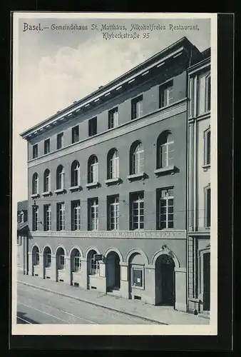 AK Basel, Gemeindehaus St. Matthäus, Alkoholfreies Restaurant, Klybeckstrasse 95