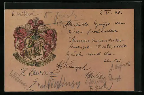 Künstler-AK München, Akademischer Gesangsverein, Ledererstrasse 25