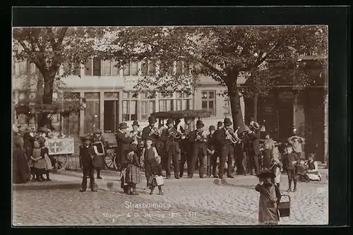 AK Hamburg, Strassenmusiker, Strumper & Co Hamburg 1906