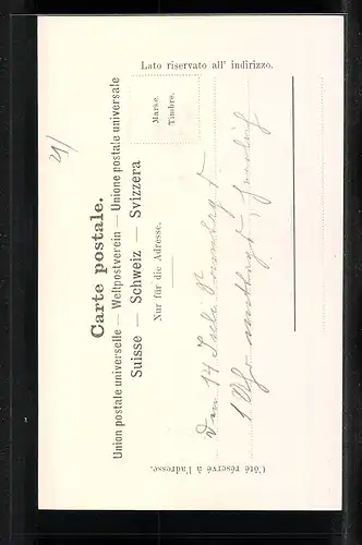 AK Brünigbahn mit Gebirgspanorama