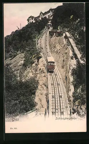 AK Graz, Gleise der Schlossbergbahn