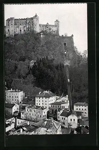 AK Drahtseilbahn auf Hohensalzburg