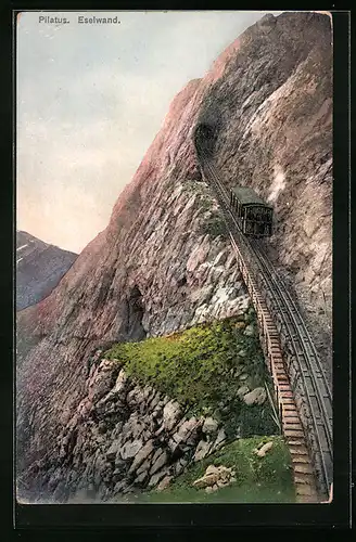 AK Pilatus, Bergbahn an der Eselwand
