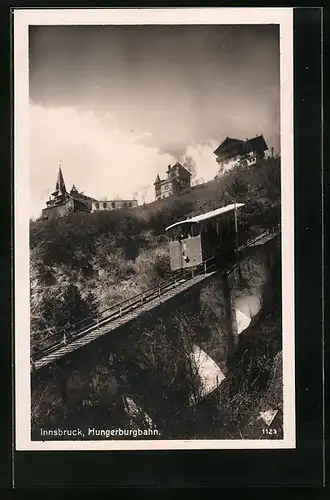 AK Innsbruck, Hungerburgbahn auf dem grossen Viadukt