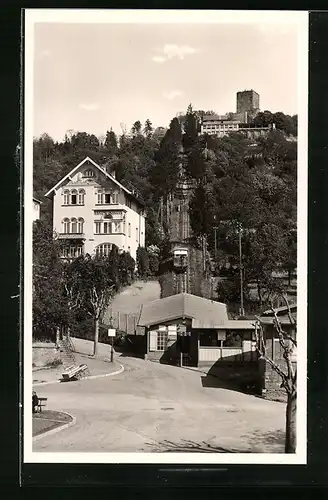 AK Durlach, Bergbahn mit Turmberg