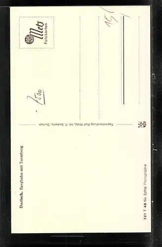 AK Durlach, Bergbahn mit Turmberg