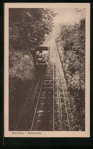 AK Bad Ems, Ansicht der Malbergbahn