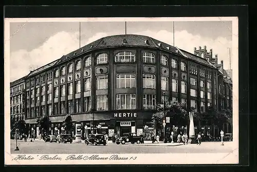 AK Berlin, Hertie Waren- und Kaufhaus G. m. b. H., Belle-Alliance-Strasse 1-3