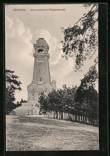 AK Berlin-Köpenick, Blick auf die Bismarckwarte
