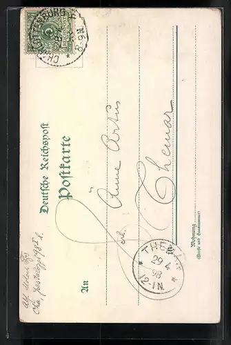 Lithographie Berlin-Charlottenburg, Blick auf`s Mausoleum